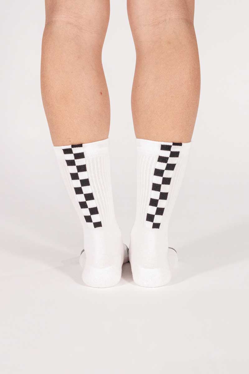 Calcetines Damero Blanco Negro