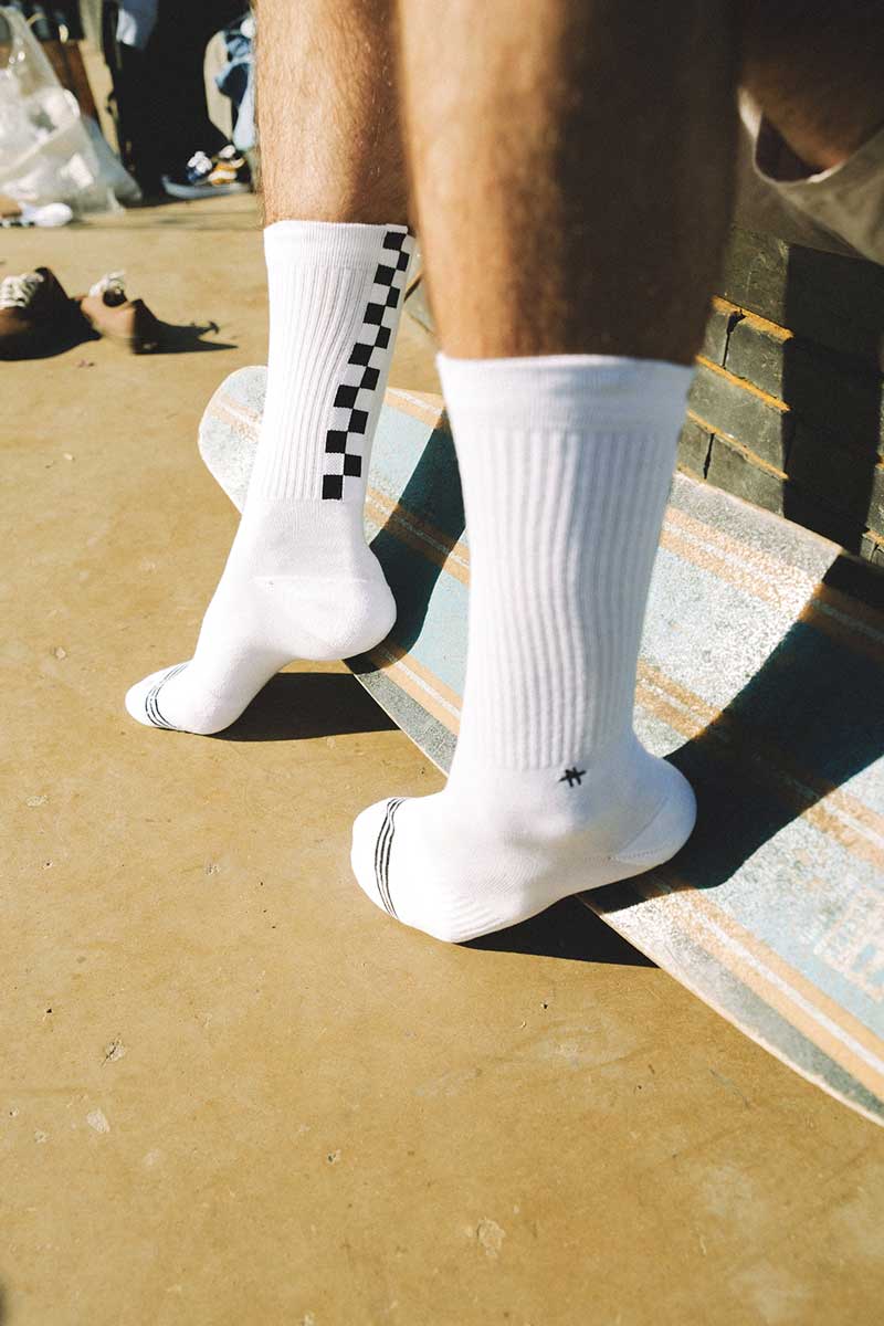 Calcetines Damero Blanco Negro