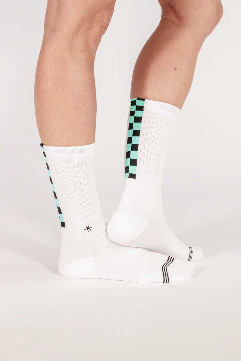 Calcetines Damero Verde