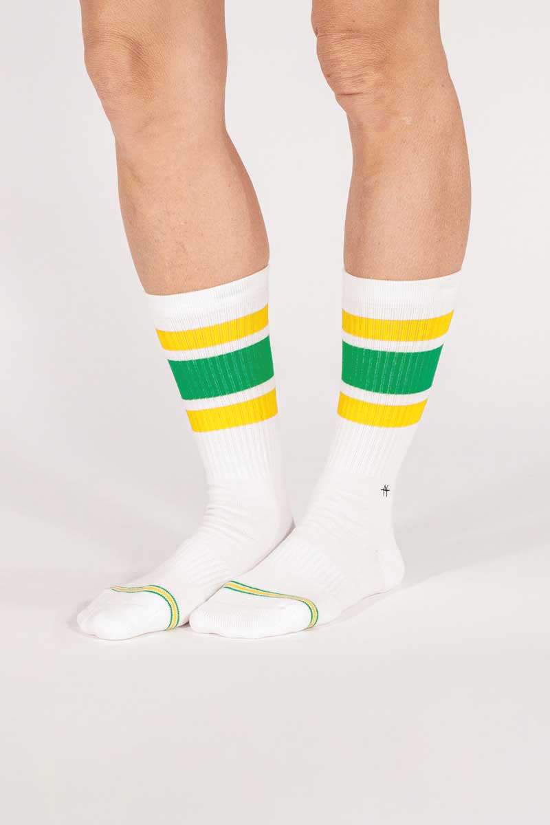 Calcetines Rayas Verde Amarillo