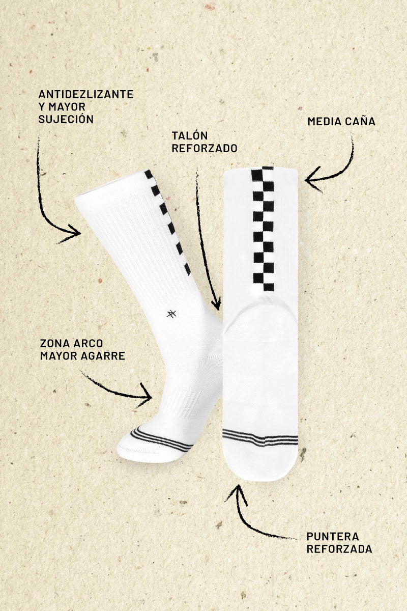 Calcetines Damero Blanco Negro