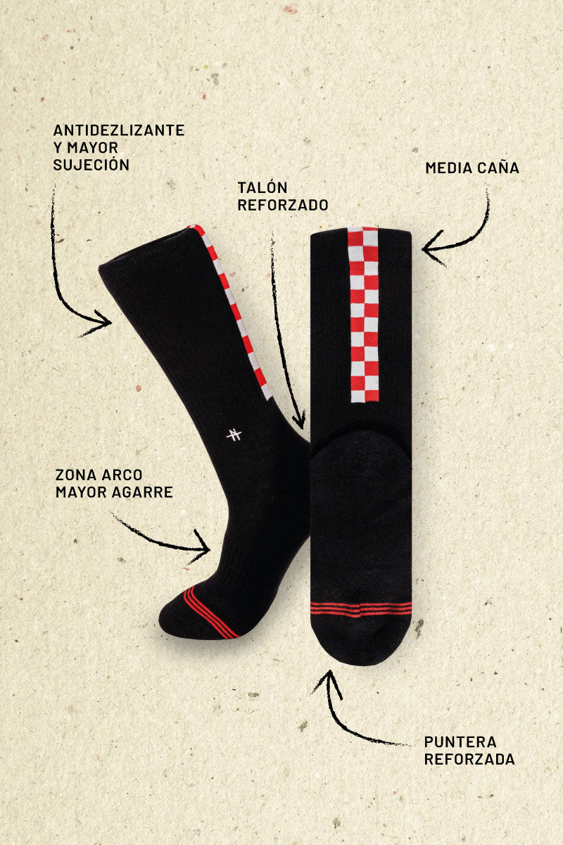 Calcetines Damero Rojo