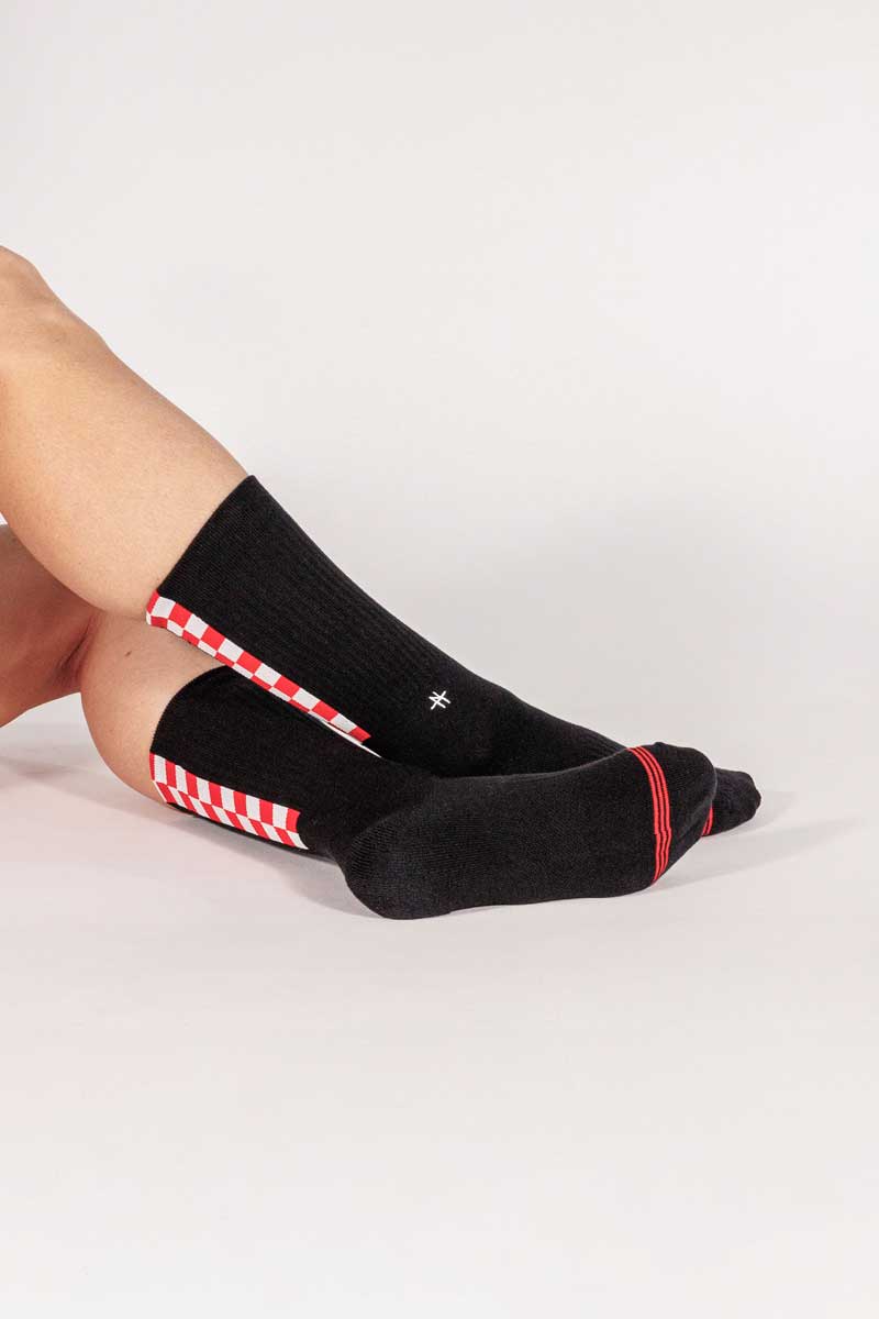 Calcetines Damero Rojo
