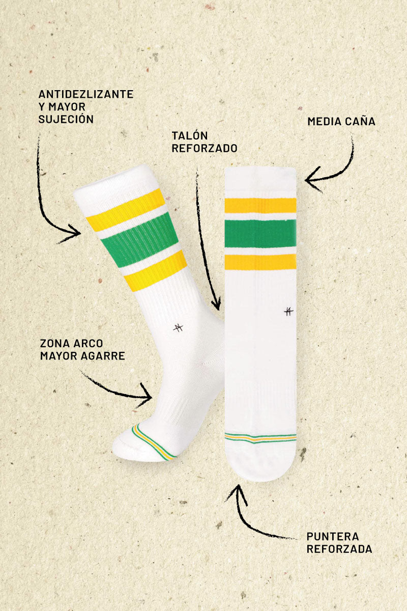 Calcetines Rayas Verde Amarillo