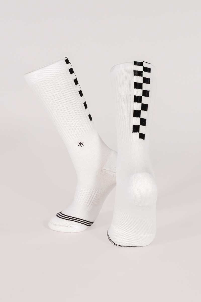 Calcetines Damero Blanco Negro