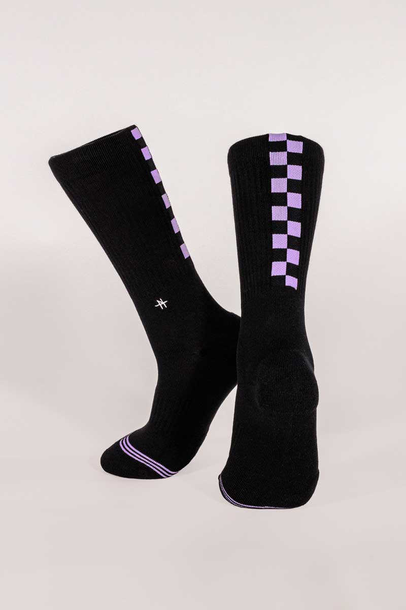 Calcetines Damero Morado