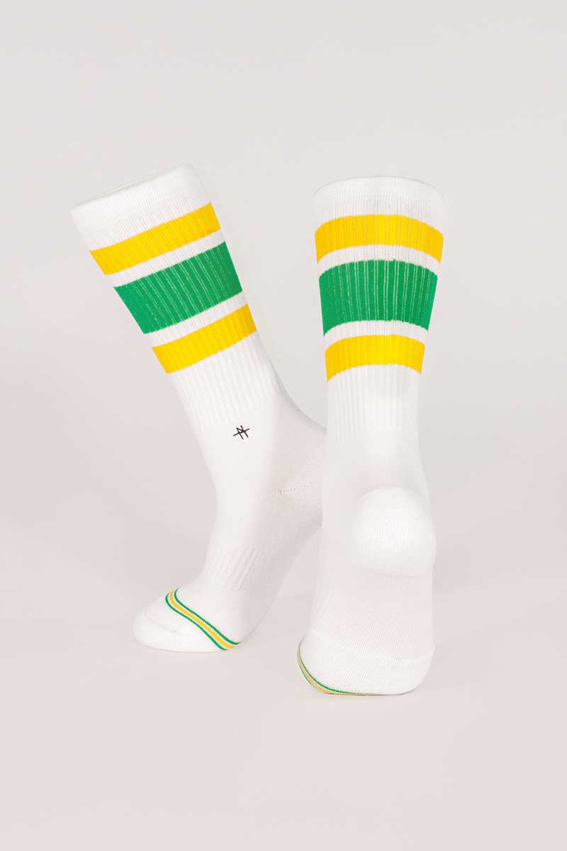 Calcetines Rayas Verde Amarillo